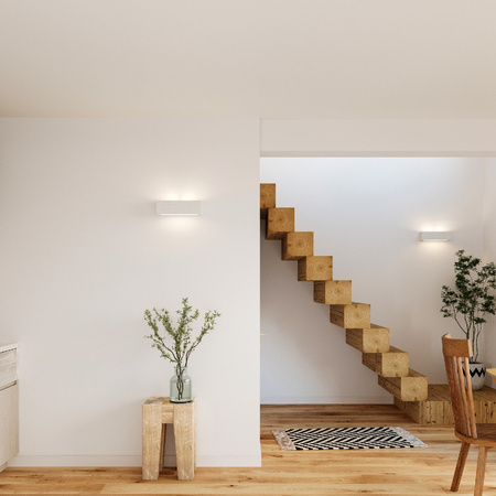 Nástěnné svítidlo VEGA E27 Up-Down Obdélníkové keramické moderní bílé SOLLUX