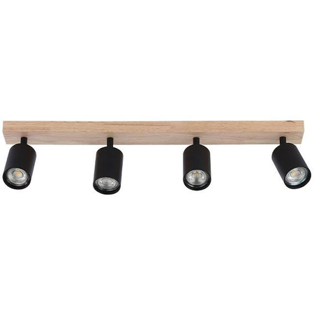 Spot Tuba Stropní svítidlo Reflektor Halogenové svítidlo 4x GU10 Moving Black Brown Dabi Masterled