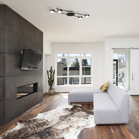 Stropní svítidlo 4x GX53 9W 830lm 2700K teplá černá Povrchová montáž Videx