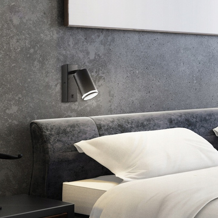 Nástěnné svítidlo GU10 RING s černým vypínačem