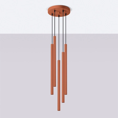 Stropní závěsné svítidlo Tuba Spot 5x G9 Ochre Red Pastelo Ocean Green SL.1528 Sollux