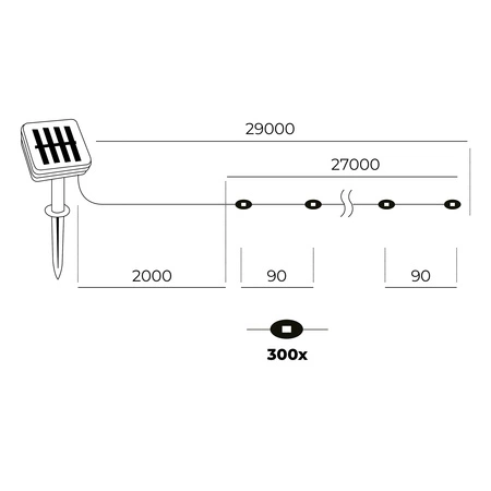Venkovní zahradní lampa LED 0,12W 3000K Warm Black IP44 Spark Kobi