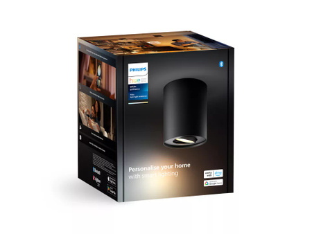 Stropní svítidlo LED Spot Pillar Black 4,2W CCT PHILIPS HUE Bluetooth Zigbee