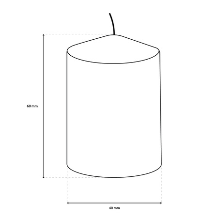 Votivní kovové válečkové svíčky 6x4 cm Sada 4 ks červené metalízy