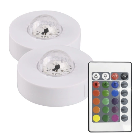 LED FESTA RGB Dekorativní osvětlení strany 2ks. s bateriovým dálkovým ovládáním