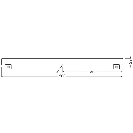 LED zářivka 7W 40W 2700K S14s 2PIN 50cm LEDinestra Stmívatelné OSRAM