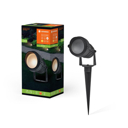 Venkovní zahradní lampa LED solární reflektor 1W 60lm 3000K IP44 Black Endura Ledvance