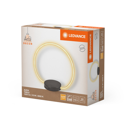 Dekorativní stolní lampa LED 10W 1000lm 3000K Teplá stmívatelná šedá Dekor Ledvance