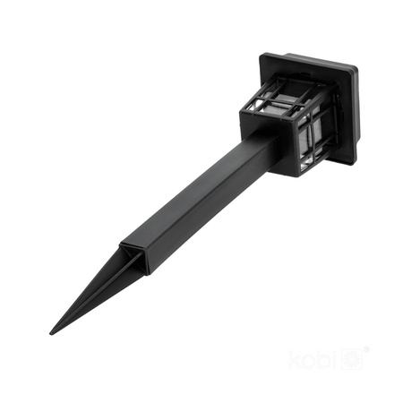 Solární zahradní tyč Venkovní stojící LED 6500K Studená IP44 Černá Fusion Kobi