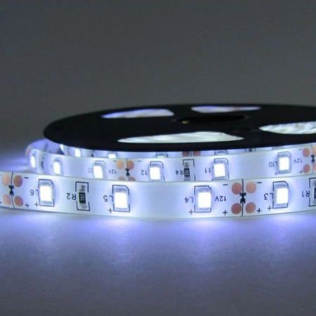 LED pásek 12V 24W 300LED 2835 Studená bílá 8mm 5m ECOLIGHT