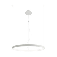 LED závěsné stropní svítidlo RIO 50W 4000K Lustr kulatý 78cm bílý SOLLUX