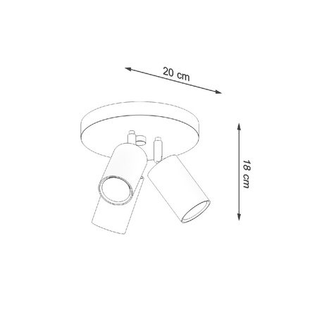 Stropní svítidlo RING 3xGU10 Reflektor Halogenové svítidlo Movable White SOLLUX