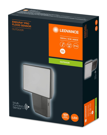 LED reflektor 15W 4000K IP55 šedý se senzorem pohybu LEDVANCE Floodlight Endura Pro
