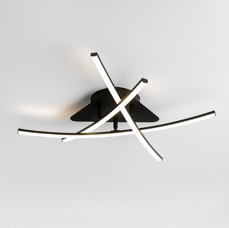 Geometrické stropní svítidlo PLAFON LED lustr MODENA LORIA 29W 4000K černá