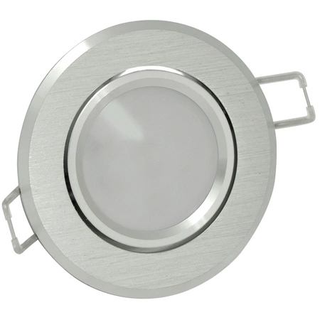 3x SUN OLAL vestavné stropní svítidlo. stříbrný broušený hliník GOLDLUX (Polux) + LED GU10 3.5W