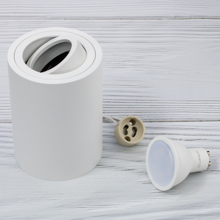 Povrchové Halogenové svítidlo 115mm, Kulatá AMAT-L + LED GU10 10W 3000K LUMILED