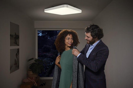 LED panelová povrchová stropní lampa 50W 3000K Teplá bílá s pohybovým a soumrakovým senzorem 43x43cm čtvercová ORBIS LEDVANCE