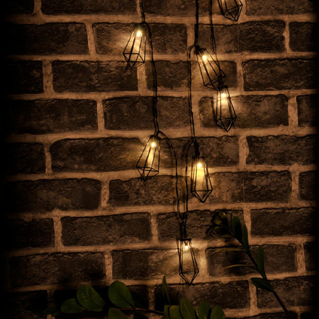 LED baterie zahradní girlanda 2.1m 2xAA ALBORG Black GOLDLUX (Polux)