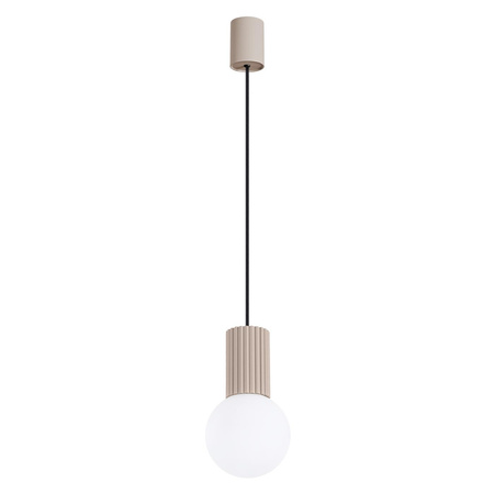 Závěsné svítidlo Závěsná lampa G9 kulatá béžová Moderní matná lampa Halo Sollux