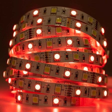 LED pásek 12V, 72W 300LED 5050 RGB + Studená bílá 10mm 5m LUMILED
