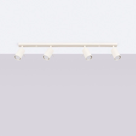 Bodové reflektorové stropní svítidlo Tuba 4x GU10 béžový kroužek Bittersweet Shimmer SL.1498 Sollux