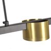 Stropní závěsné svítidlo 3x GX53 Black Gold MIRELLA Sanico Goldlux