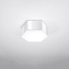 SUNDE 2xE27 LED stropní plafon 13cm šestihranné svítidlo Bílý SOLLUX