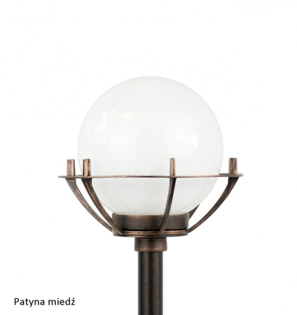 Venkovní zahradní lampa tyč LANTERN E27 Koule s košíkem 200 K 5002/2/KPO 102cm černá Su-Ma