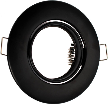 3x GOLDLUX (Polux) kulatá černá pohyblivá halogenová žárovka + GU10 3.5W LED žárovka