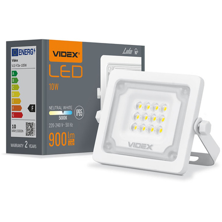 Reflektor LED 10W 900lm 5000K IP65 Bílý VIDEOX LUCA