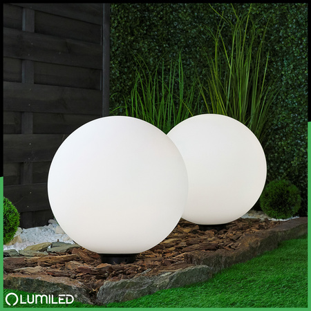 Venkovní lampa E27, KOULE LED IP65 40cm LUMIKULA2 LUMILED