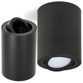 Halogenová bodová zářivka GU10 kulatá černá OH36 Kobi pro povrchovou montáž