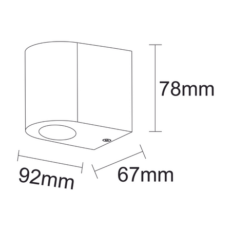 LED zahradní nástěnné svítidlo GU10 BOSTON GOLDLUX (Polux) OVAL SATIN