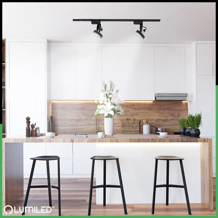 GU10 ES111 Black VICTUS jednofázové světlo pro přípojnice Lumiled