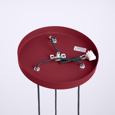 Stropní závěsné svítidlo 3x G9 Round Maroon Modern Matte Halo Sollux