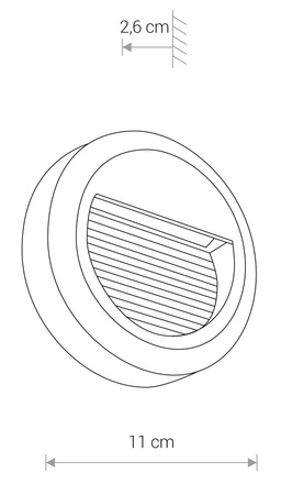 Venkovní zahradní lampa SIDEWALK LED 8147 IP54 1.6W 3000K zapuštěná černá Nowodvorski