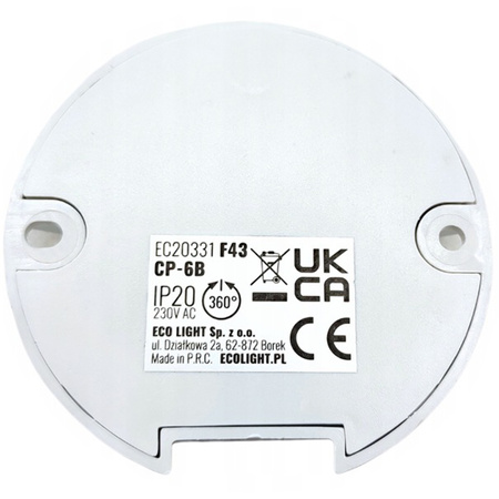 PIR 360° pohybový a soumrakový senzor 6m stropní bílá