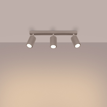 Reflektorové stropní svítidlo 3x GU10 Hliník Taupe Carbon Deep Space SL.1764 Sollux