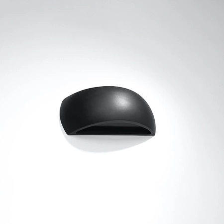 LED nástěnné svítidlo PONTIUS G9 Nástěnné svítidlo Semi-circular Ceramic Black SOLLUX