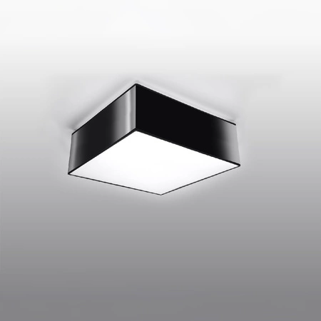 LED stropní svítidlo Plafond HORUS E27 čtvercové svítidlo 25cm černé SOLLUX