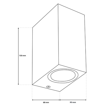 Zahradní nástěnná lampa 2x GU10, čtvercové Černá ALLIUM LUMILED