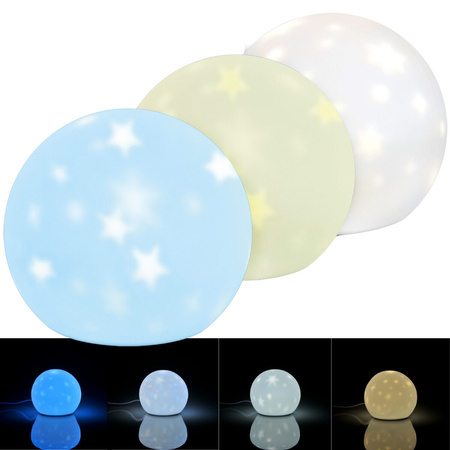 LED dekorativní noční světlo s dobíjecí baterií měsíční bílá GOLDLUX (Polux)