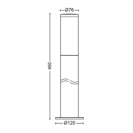 Venkovní LED zahradní lampa UTRECT myGarden E27 IP44 Tyč 45cm Stříbrná PHILIPS