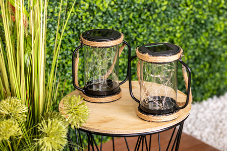 LED solární lampa Venkovní zahradní závěsná stojací lucerna 3000K IP44 soumrakový senzor