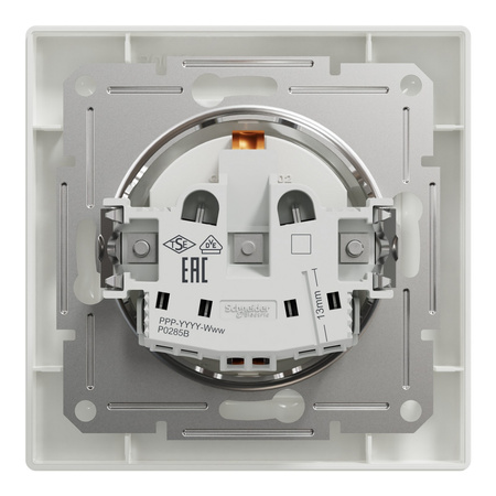 Jednozásuvka 2P+E s rámem SCHNEIDER ASFORA
