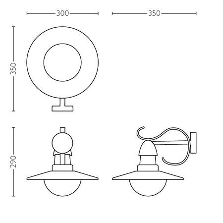 Zahradní lampa LED nástěnná lampa TOPIARY myGarden E27 IP44 dolů směřující lampa PHILIPS