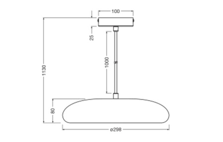 Dekorativní stropní závěsné svítidlo E27 s převisem bílý dekor Ledvance