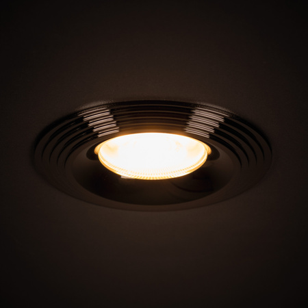 LED GU5.3 GU10 Kruhové černé svítidlo Liglo Kanlux pro zápustnou montáž halogenového bodového svítidla