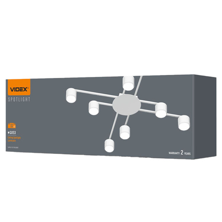 Stropní lustr 8x GX53 LED bílý Moderní Videx