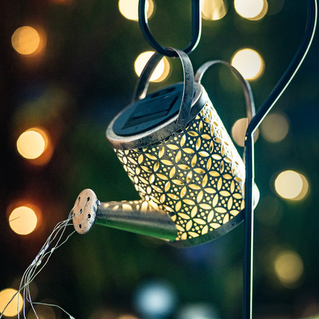 Solární LED Zahradní Lampa Zapichovací Konev ROSA Měděná IP44 3000K LUMILED